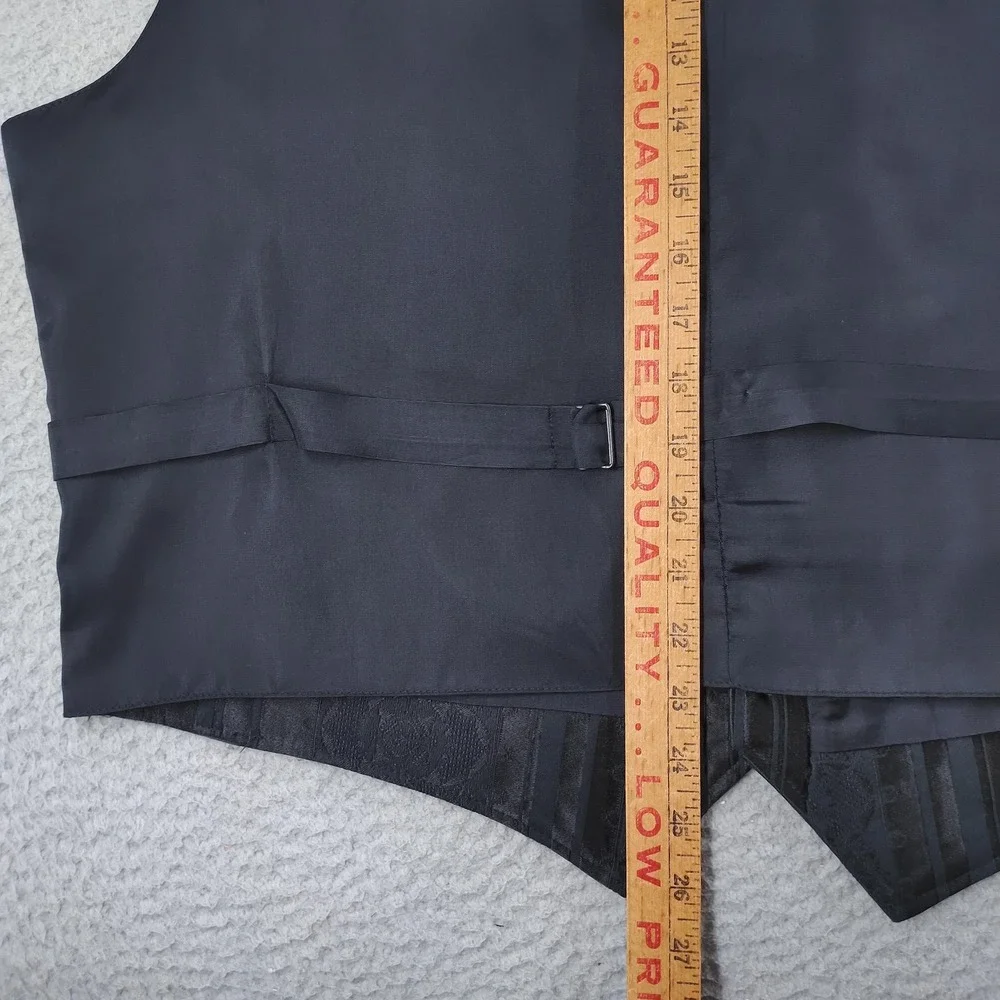 Wah maker Vest Mens XL Black Stripe Western Suit Waistcoat Limited Edition USA